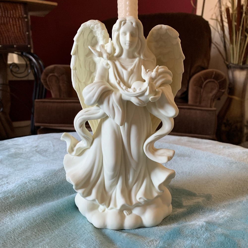 Partylite Porcelain Angel Taper Holder